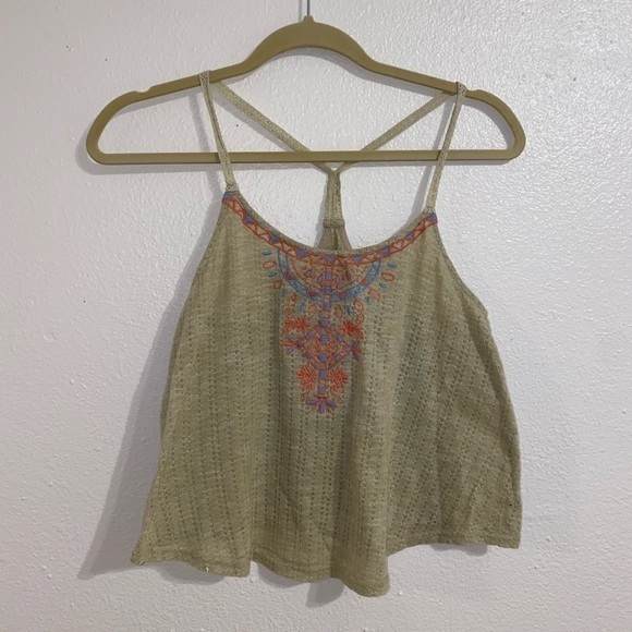 Flying Tomato Tops - Flying Tomato Festival Halter Lace Top Size Small
